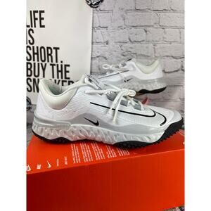 Nike Alpha Huarache Elite 4 Turf Softball Baseball Shoes Womens 10 White NEW